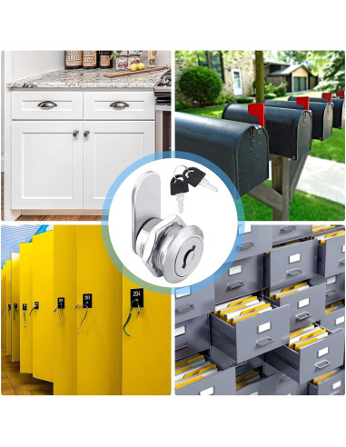 Juego de 16 Cerraduras de Gabinete Hotop con 32 Llaves 16 mm