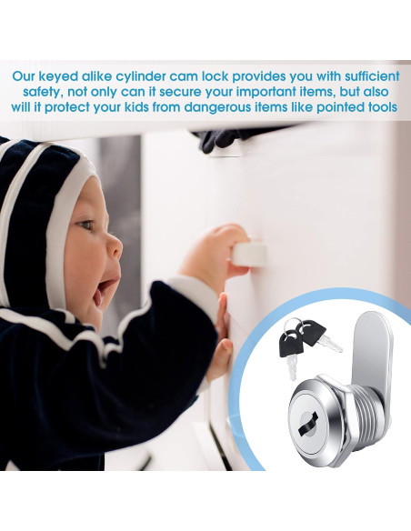 Juego de 16 Cerraduras de Gabinete Hotop con 32 Llaves 16 mm