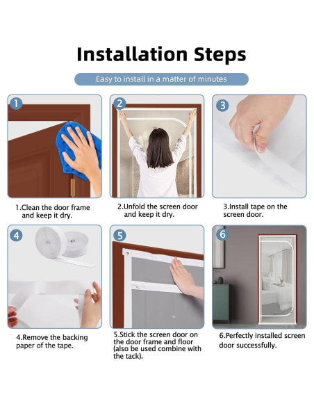 Puerta de Pantalla para Gatos QWR 32x80 cm Reforzada con Cremallera