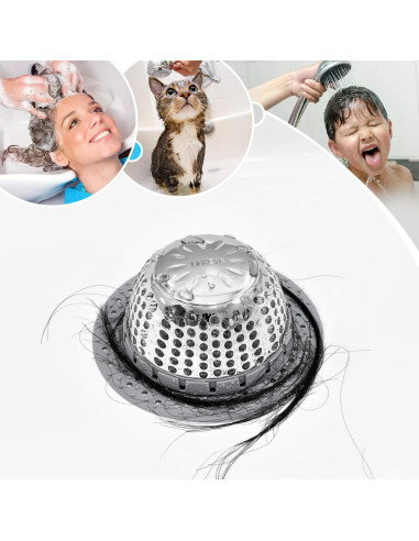 Protector de Drenaje LEKEYE 7070 Acero Inoxidable Gris