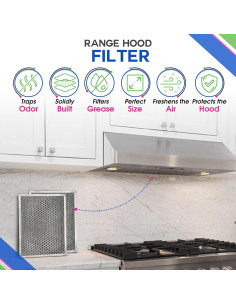 Filtro de Campana Bagean LL62F 2-Pk Carbón Graso 28.6x21.6 cm 2