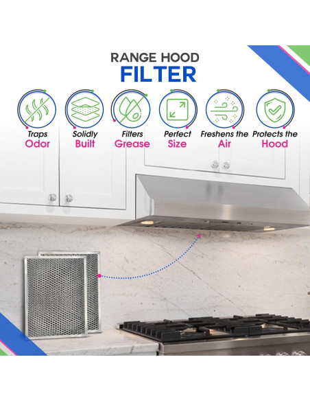 Filtro de Campana Bagean LL62F 2-Pk Carbón Graso 28.6x21.6 cm