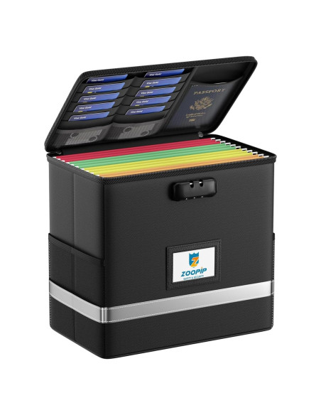 Caja de Archivos a Prueba de Fuego ZOOPIP con Cerradura 12L