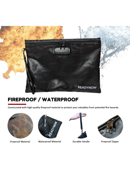 Bolsa de Documentos a Prueba de Fuego Ready Now A4 36.3x25.9cm