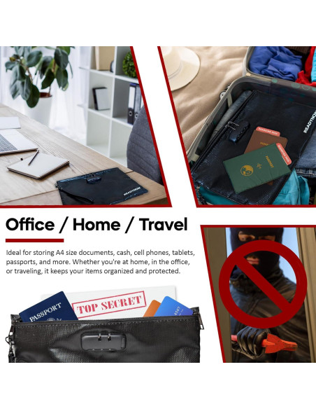 Bolsa de Documentos a Prueba de Fuego Ready Now A4 36.3x25.9cm