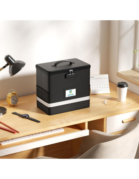 Caja de Archivos a Prueba de Fuego ZOOPIP con Cerradura 12L