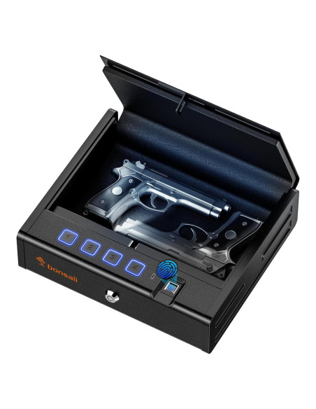 Caja Fuerte Biométrica Bonsaii para Pistolas - Acceso Rápido