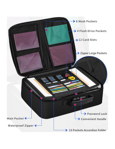 Organizador de Archivos Acordeón Ignífugo Almacenamiento Divertido A4