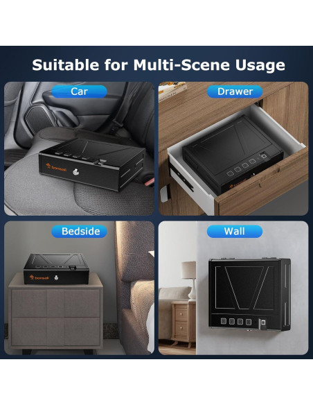 Caja Fuerte Biométrica Bonsaii para Pistolas - Acceso Rápido