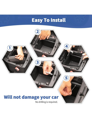 Caja de Seguridad Organizador de Consola Central RT-TCZ para Jeep Wrangler JL/JLU 2018-2025