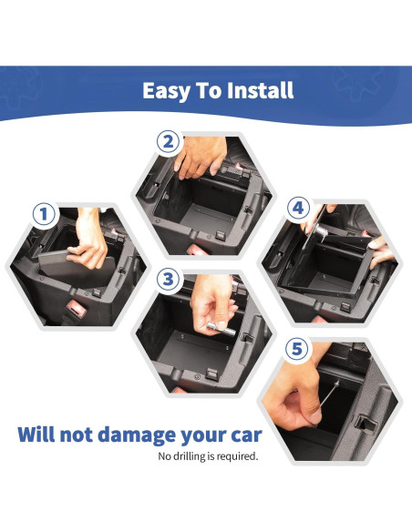 Caja de Seguridad Organizador de Consola Central RT-TCZ para Jeep Wrangler JL/JLU 2018-2025