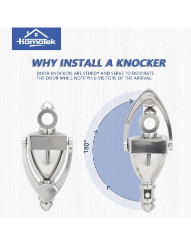 Tirador de Puerta con Visor HOMOTEK 180 Grados Níquel Satinado