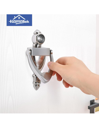 Tirador de Puerta con Visor HOMOTEK 180 Grados Níquel Satinado