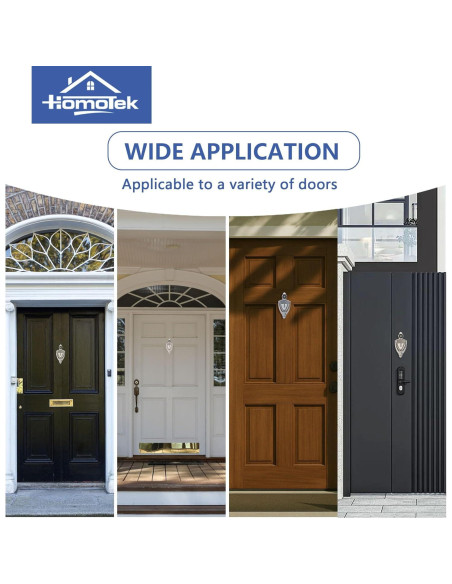 Tirador de Puerta con Visor HOMOTEK 180 Grados Níquel Satinado