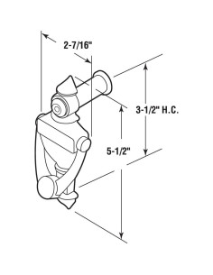 Tirador de puerta y visor Prime-Line U 10327 Níquel Satinado 2