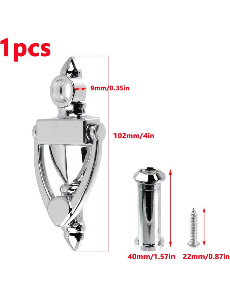 Agujero de puerta y mirador Antrader 160 níquel satinado