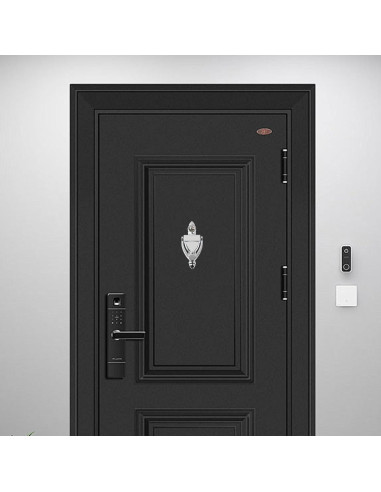 Agujero de puerta y mirador Antrader 160 níquel satinado