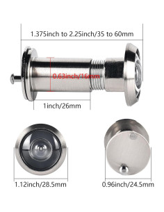 Mirilla de Puerta Funnytek 220 Grados Niquel Cepillado 2