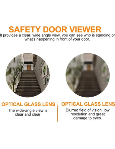 Cámara de Video Ojo de Puerta Genérico 1080p Metal 60x2.2cm