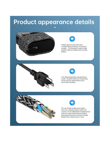 Cargador de Laptop HP 65W Punta Azul ProBook EliteBook