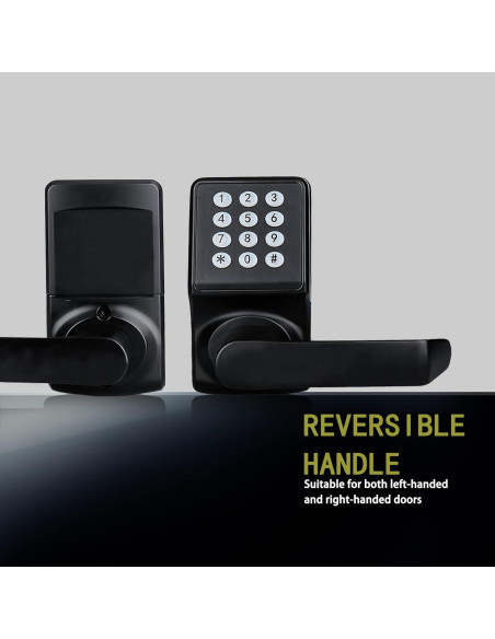 Cerradura Digital de Puerta Cielsa Dawn con Teclado y Manija - Sin Llave, Negro Mate