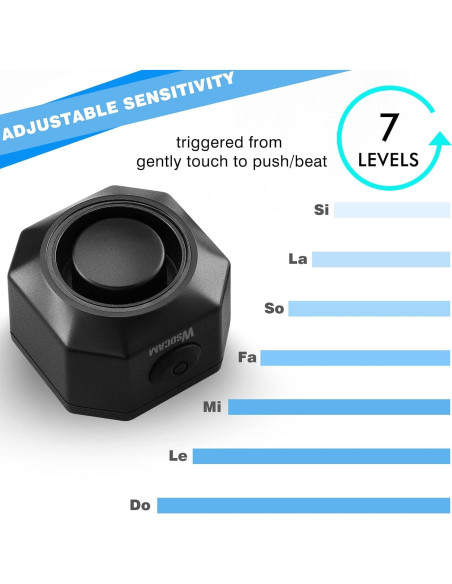 Alarma Antirrobo WSDCAM para Bicicleta Recargable USB 110dB