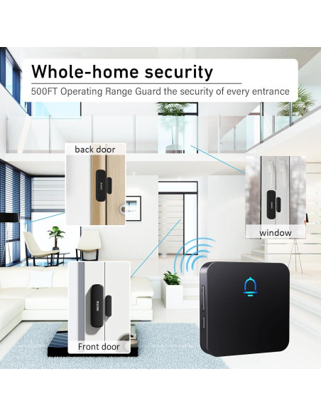 Timbre Inalámbrico SECRUI con Sensor y Receptor - 152.4m