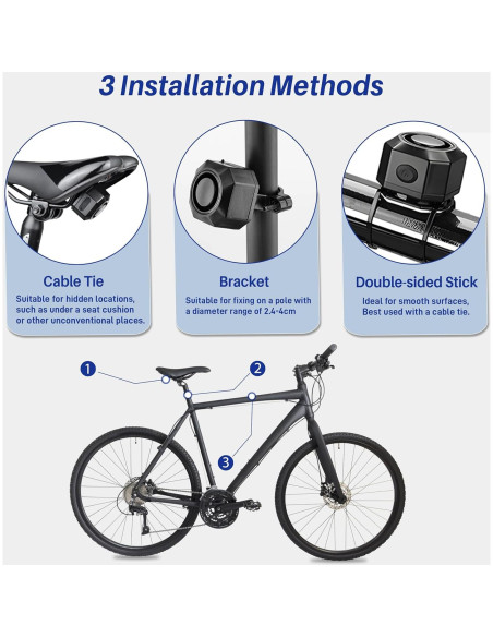 Alarma Antirrobo Cruxer USB-2PK para Bicicletas y Scooters