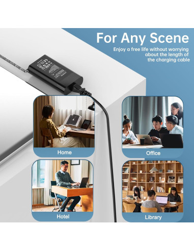 Cargador de Laptop HP 65W Punta Azul ProBook EliteBook