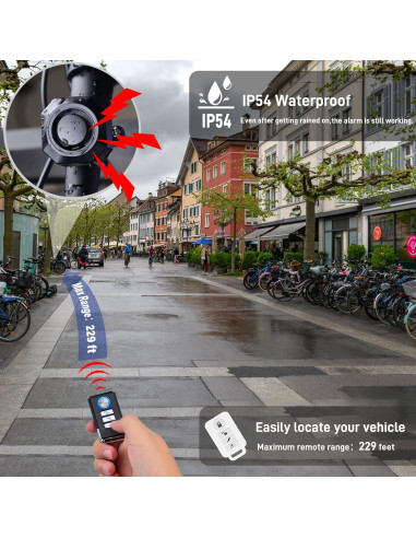 Alarma Antirrobo Cruxer USB-2PK para Bicicletas y Scooters