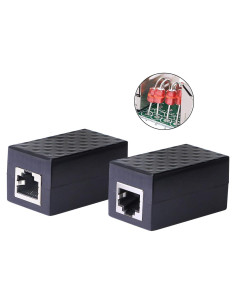 CERRXIAN Protector de Sobretensión Ethernet RJ45 Hembra a Hembra - Paquete de 2
