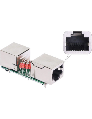 CERRXIAN Protector de Sobretensión Ethernet RJ45 Hembra a Hembra - Paquete de 2