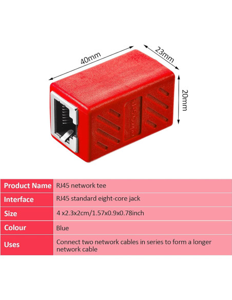 Adaptador RJ45 Hembra a Hembra Frienda Cat7/Cat6 - 10 Gbps