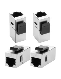 Conector Keystone Cat7 RJ45 Hembrado Blindado 4 Piezas