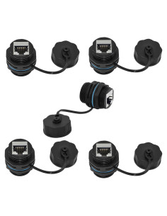 Conector RJ45 Hembra a Hembra IP68 PENGLIN 5PCS CAT6