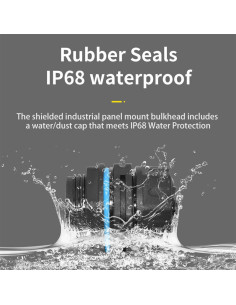 Conector RJ45 Hembra a Hembra IP68 PENGLIN 5PCS CAT6 2