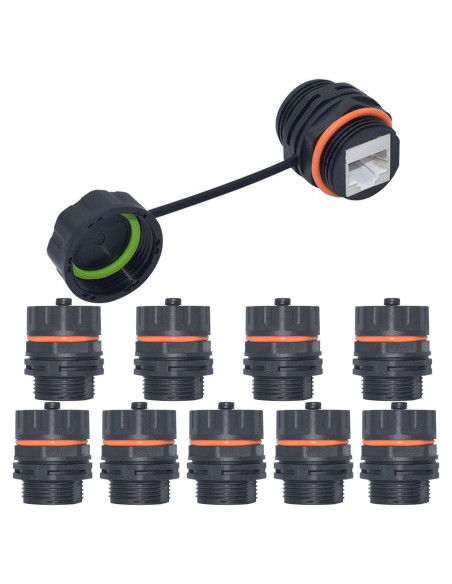 10 Conectores RJ45 a Prueba de Agua CAT6A ANMBEST