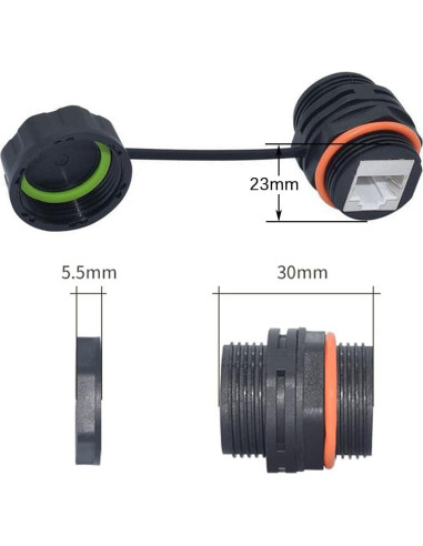 10 Conectores RJ45 a Prueba de Agua CAT6A ANMBEST