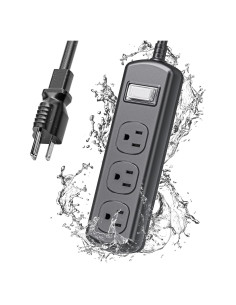 Toma de Corriente Exterior EIGSO IPX6 3 Salidas 1.83m Antichoque