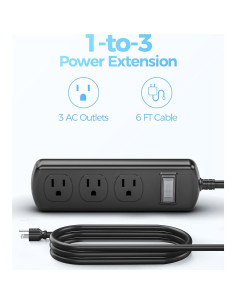 Toma de Corriente Exterior EIGSO IPX6 3 Salidas 1.83m Antichoque 2