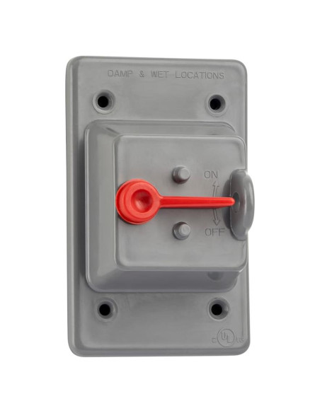 Cubierta de Enchufe a Prueba de Climas Sealproof 1-Gang Gris