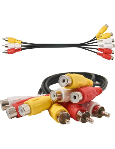 Cable Divisor RCA 3 Macho a 6 Hembra 30 cm ZZJMCH