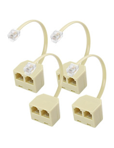 Divisor de Línea Telefónica RJ11 MEIRIYFA 1 a 2 Hembra 15 cm