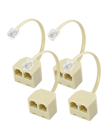 Divisor de Línea Telefónica RJ11 MEIRIYFA 1 a 2 Hembra 15 cm