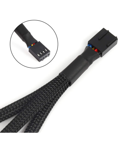 Cable Divisor de Ventilador PWM Aypzuke 1 a 3 para PC 26cm