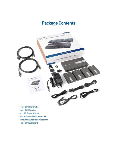 Divisor Extensor HDMI 4K 1x4 Cable Matters, 50m 60Hz