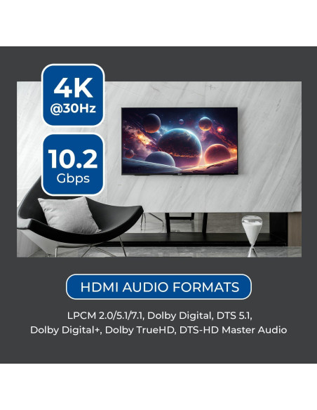 Matriz HDMI 8x8 OREI HDS-808 4K 30Hz con Control Remoto