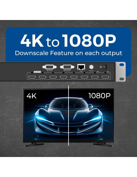 Matriz HDMI 8x8 OREI HDS-808 4K 30Hz con Control Remoto