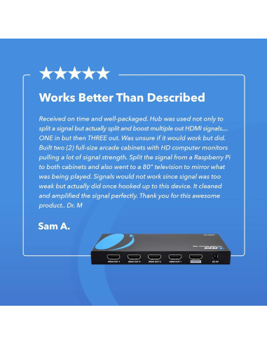 Divisor HDMI 1x4 OREI UHDS-104 4K 60Hz 18Gbps EDID