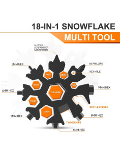 Multiherramienta Copo de Nieve Dusor 18 en 1 Acero Inoxidable 2